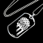 Proud Men In Blue Necklace Stainless Steel or 18k Gold Dog Tag 24"-Express Your Love Gifts