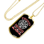 Proud Mom Of Firefighter Gift Stainless Steel or 18k Gold Dog Tag 24" Chain-Express Your Love Gifts