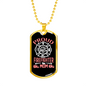 Proud Mom Of Firefighter Gift Stainless Steel or 18k Gold Dog Tag 24" Chain-Express Your Love Gifts
