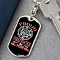 Proud Mom Of Firefighter Keychain Stainless Steel or 18k Gold Dog Tag Keyring-Express Your Love Gifts