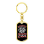 Proud Mom Of Firefighter Keychain Stainless Steel or 18k Gold Dog Tag Keyring-Express Your Love Gifts