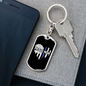 Proud Mom Police Keychain Stainless Steel or 18k Gold Dog Tag Keyring-Express Your Love Gifts