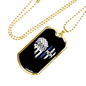 Proud Mom Police Necklace Stainless Steel or 18k Gold Dog Tag 24"-Express Your Love Gifts