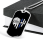 Proud Mom Police Necklace Stainless Steel or 18k Gold Dog Tag 24"-Express Your Love Gifts