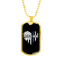 Proud Mom Police Necklace Stainless Steel or 18k Gold Dog Tag 24"-Express Your Love Gifts
