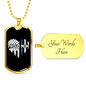 Proud Mom Police Necklace Stainless Steel or 18k Gold Dog Tag 24"-Express Your Love Gifts