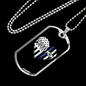 Proud Mom Police Necklace Stainless Steel or 18k Gold Dog Tag 24"-Express Your Love Gifts