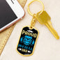 Proud Pitbull Dad Keychain Dog Tag Pendant Stainless Steel or 18k Gold-Express Your Love Gifts