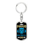 Proud Pitbull Dad Keychain Dog Tag Pendant Stainless Steel or 18k Gold-Express Your Love Gifts