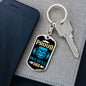 Proud Pitbull Dad Keychain Dog Tag Pendant Stainless Steel or 18k Gold-Express Your Love Gifts