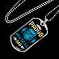 Proud Pitbull Dad Necklace Stainless Steel or 18k Gold Dog Tag 24" Chain-Express Your Love Gifts