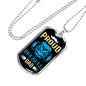 Proud Pitbull Dad Necklace Stainless Steel or 18k Gold Dog Tag 24" Chain-Express Your Love Gifts