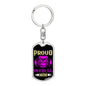 Proud Pitbull Mom Keychain Dog Tag Pendant Stainless Steel or 18k Gold-Express Your Love Gifts