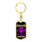 Proud Pitbull Mom Keychain Dog Tag Pendant Stainless Steel or 18k Gold-Express Your Love Gifts