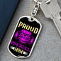 Proud Pitbull Mom Keychain Dog Tag Pendant Stainless Steel or 18k Gold-Express Your Love Gifts