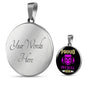 Proud Pitbull Mom Necklace Circle Pendant Stainless Steel or 18k Gold 18-22"-Express Your Love Gifts