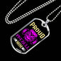 Proud Pitbull Mom Necklace Stainless Steel or 18k Gold Dog Tag 24" Chain-Express Your Love Gifts