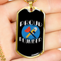 Proud Plumber Necklace Stainless Steel or 18k Gold Dog Tag 24" Chain-Express Your Love Gifts