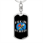 Proud Plumber Swivel Keychain Dog Tag Stainless Steel or 18k Gold-Express Your Love Gifts