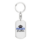 Proud Police Brother Keychain Stainless Steel or 18k Gold Dog Tag Keyring-Express Your Love Gifts
