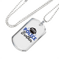 Proud Police Brother Necklace Stainless Steel or 18k Gold Dog Tag 24"-Express Your Love Gifts
