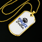Proud Police Brother Necklace Stainless Steel or 18k Gold Dog Tag 24"-Express Your Love Gifts