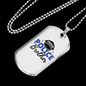 Proud Police Brother Necklace Stainless Steel or 18k Gold Dog Tag 24"-Express Your Love Gifts