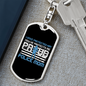 Proud Police Mom Keychain Stainless Steel or 18k Gold Dog Tag Keyring-Express Your Love Gifts