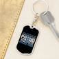 Proud Police Mom Keychain Stainless Steel or 18k Gold Dog Tag Keyring-Express Your Love Gifts