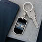 Proud Police Mom Keychain Stainless Steel or 18k Gold Dog Tag Keyring-Express Your Love Gifts