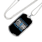 Proud Police Mom Necklace Stainless Steel or 18k Gold Dog Tag 24"-Express Your Love Gifts