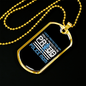 Proud Police Mom Necklace Stainless Steel or 18k Gold Dog Tag 24"-Express Your Love Gifts