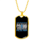 Proud Police Mom Necklace Stainless Steel or 18k Gold Dog Tag 24"-Express Your Love Gifts