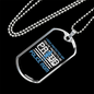 Proud Police Mom Necklace Stainless Steel or 18k Gold Dog Tag 24"-Express Your Love Gifts