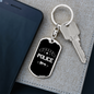 Proud Police Mom Police Keychain Stainless Steel or 18k Gold Dog Tag Keyring-Express Your Love Gifts