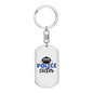 Proud Police Sister Keychain Stainless Steel or 18k Gold Dog Tag Keyring-Express Your Love Gifts