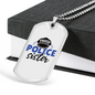 Proud Police Sister Necklace Stainless Steel or 18k Gold Dog Tag 24"-Express Your Love Gifts