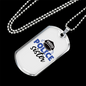 Proud Police Sister Necklace Stainless Steel or 18k Gold Dog Tag 24"-Express Your Love Gifts