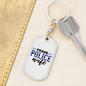Proud Police Wife Keychain Stainless Steel or 18k Gold Dog Tag Keyring-Express Your Love Gifts