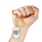 Proud Police Wife Necklace Stainless Steel or 18k Gold Dog Tag 24"-Express Your Love Gifts