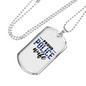 Proud Police Wife Necklace Stainless Steel or 18k Gold Dog Tag 24"-Express Your Love Gifts