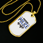 Proud Police Wife Necklace Stainless Steel or 18k Gold Dog Tag 24"-Express Your Love Gifts