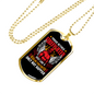 Proud Retired Firefighter Gift Stainless Steel or 18k Gold Dog Tag 24" Chain-Express Your Love Gifts