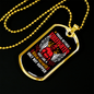Proud Retired Firefighter Gift Stainless Steel or 18k Gold Dog Tag 24" Chain-Express Your Love Gifts