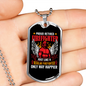 Proud Retired Firefighter Gift Stainless Steel or 18k Gold Dog Tag 24" Chain-Express Your Love Gifts