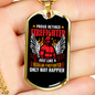 Proud Retired Firefighter Gift Stainless Steel or 18k Gold Dog Tag 24" Chain-Express Your Love Gifts