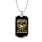 Proud Retired Gold Firefighter Gift Stainless Steel or 18k Gold Dog Tag 24" Chain-Express Your Love Gifts