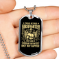 Proud Retired Gold Firefighter Gift Stainless Steel or 18k Gold Dog Tag 24" Chain-Express Your Love Gifts