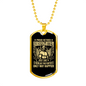 Proud Retired Gold Firefighter Gift Stainless Steel or 18k Gold Dog Tag 24" Chain-Express Your Love Gifts