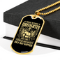 Proud Retired Gold Firefighter Gift Stainless Steel or 18k Gold Dog Tag 24" Chain-Express Your Love Gifts
